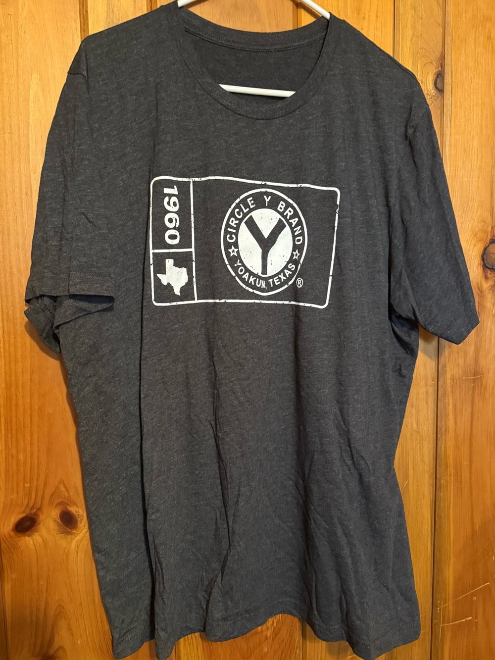 Circle Y Brand Men's Charcoal Graphic Short Sleeve Tee